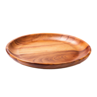Crafted Round Wooden Serving Platter or Tray for Food Presentation png