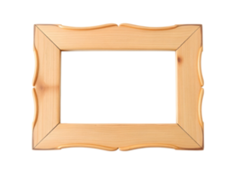 Wooden photo frame isolated on transparent background png