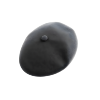 3d rendering of a black stone isolated on a transparent background png