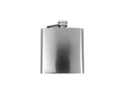 Metallic flask isolated on transparent background png