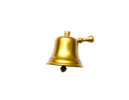 Realistic golden bell icon isolated on transparent background png