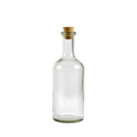 Realistic empty glass bottle isolated on transparent background png