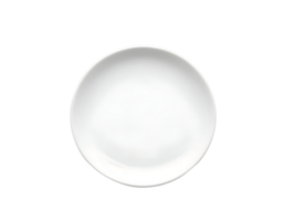 Empty white plate isolated on transparent background png