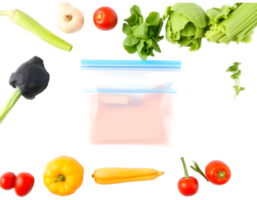 Set of different types of vegetables on transparent background png