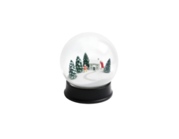 Snow globe with christmas trees isolated on transparent background png