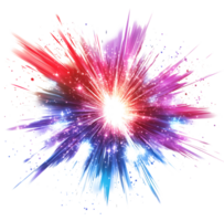 A colorful explosion of paint on a black background png