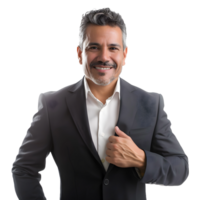 A man in a suit and tie smiling png