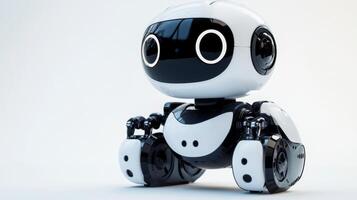 A robot with black and white parts photo