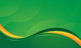 Green wave abstract background vector