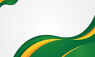 Green wave abstract background design vector