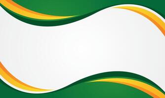 Green yellow wave abstract background vector