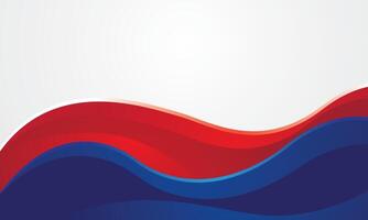 Blue red wave abstract background vector
