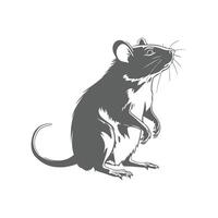 A rat is standing on its hind legs vector