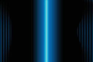 vertical laser line neon blue lighting on black color background, light lines of movement and speed in neon vector