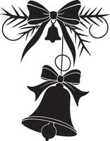 Christmas bells and christmas tree vector