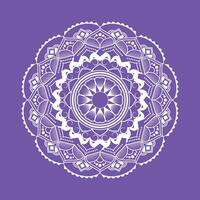A purple and white circular design on a purple background vector