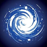 Blue and White Energy Vortex Swirl with Abstract Motion Representing Dynamic Power and Flow vector