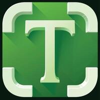 Green Tech Letter T. Digital Logo Design with a Square Frame vector