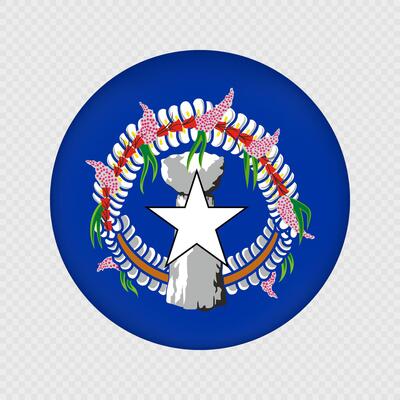 Northern Mariana Islands circle flag with gradient.