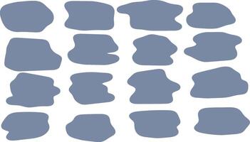 Set of hand-drawn text boxes, ideal for note-taking, labels, or graphic design. vector