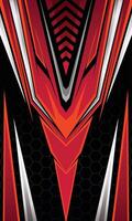 Abstract geometric red stripes sublimation jersey design vector