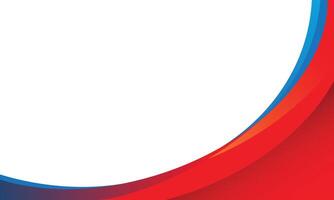 Abstract red and blue wave border background vector