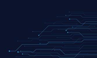 Abstract blue circuit board lines technology background vector