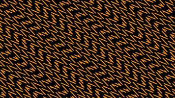 Dynamic Orange Zigzag Pattern on Black Background video