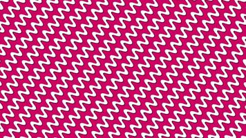 Seamless Wavy Line Pattern on Magenta Background video