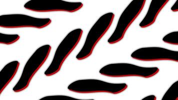 Abstract Black and Red Pattern on White Background video