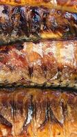 Grilled Whole Fish With Lemon And Herbs On Plate video