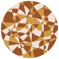 Geometric minimal pattern. Artwork with simple shape. Abstract pattern circular graphic design of intersections of shapes, color overlay background vector