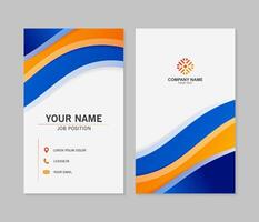 gradient abstract business card design vector