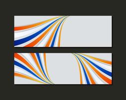 colorful wave shape abstract business banner collection design template vector
