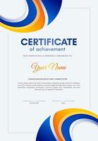 colorful abstract award certificate design template.. vector
