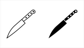 knife icon set. vector