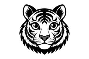 tiger head on a white background vector