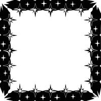 Black Starburst Border Frame Design Elegant, Stylish, and Simple vector
