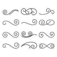 Swirls, Scrolls, and Flourishes Decorative Design Elements Collection vector