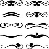Elegant Black Swirls Decorative Ornamental Design Elements vector