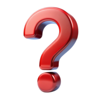 red question mark shape query symbol punctuation is isolated on transparent background png