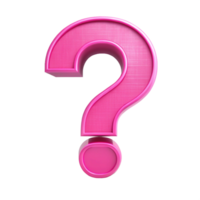 pink question mark shape query symbol punctuation is isolated on transparent background png