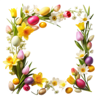 ester flower frame is isolated on transparent background png