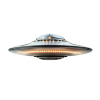 Classic Flying Saucer Spaceship Design Render Isolated on Transparent Background png