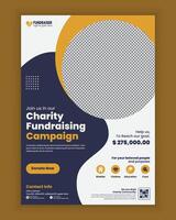 Charity and donation flyer design Template vector
