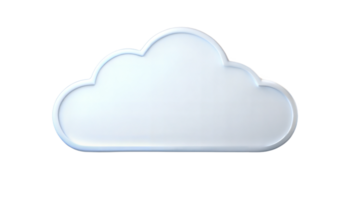 Light blue cloud icon on a black background, cloud storage and networking technology. png