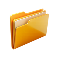 Yellow open folder icon on a black background, file management and storage symbol. png