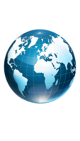 Globe icon on a black background, symbol of global communication and geography. png