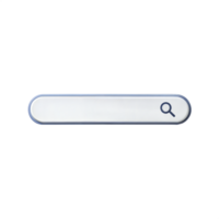 Search bar icon isolated on black, symbolizing internet browsing or digital searching functions. png