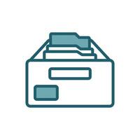 Isometric File Cabinet Icon vector